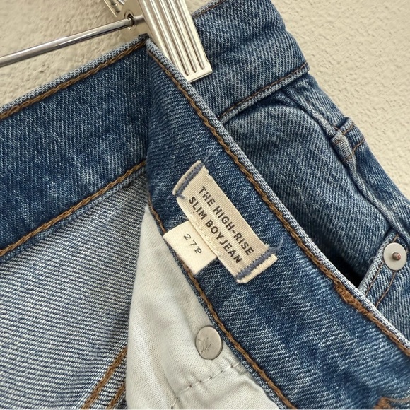 Madewell The Petite High-Rise Slim Boyjean in Neal Wash 27 Petite - Picture 5 of 7